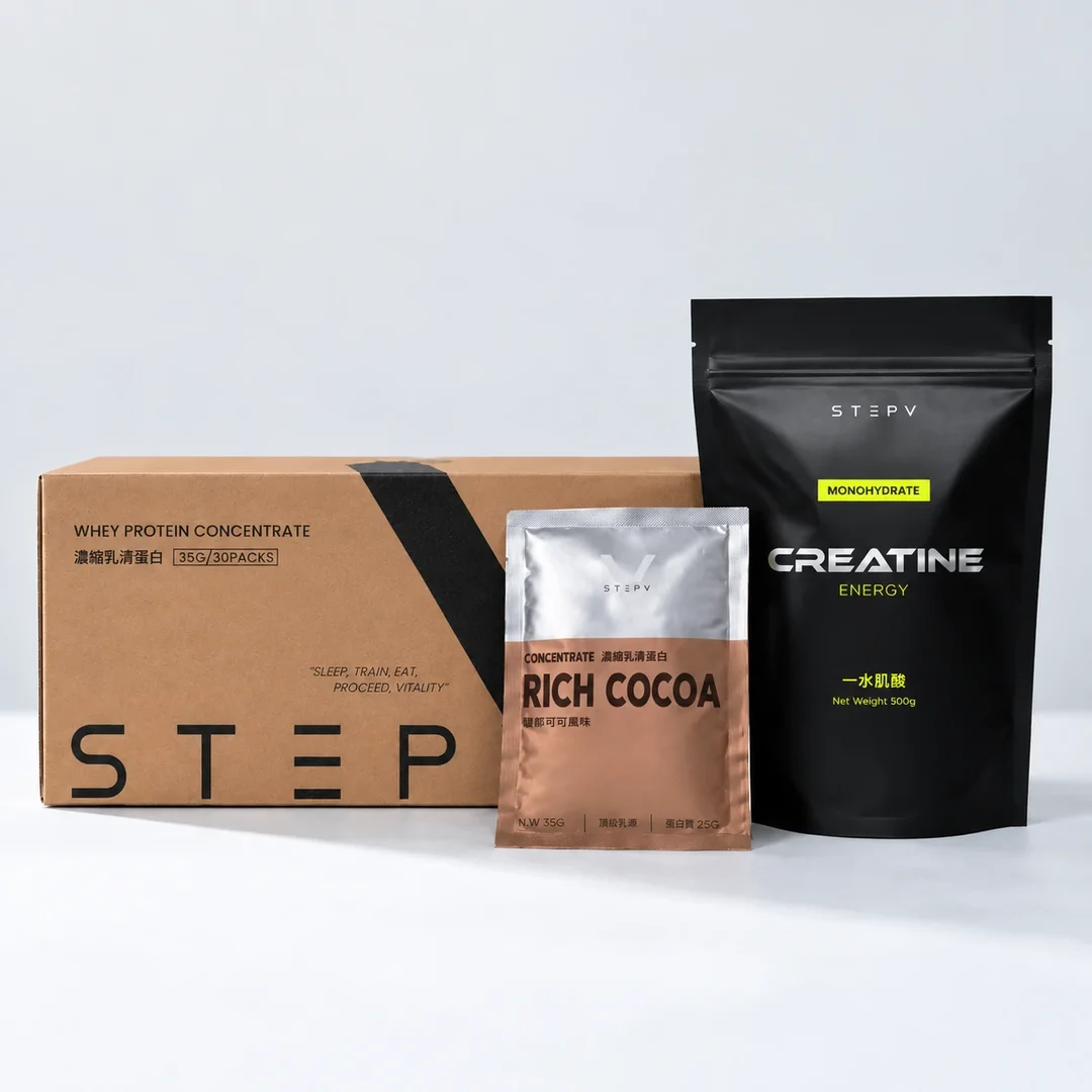 【STEPV】一水肌酸500g+乳清30入(盒)